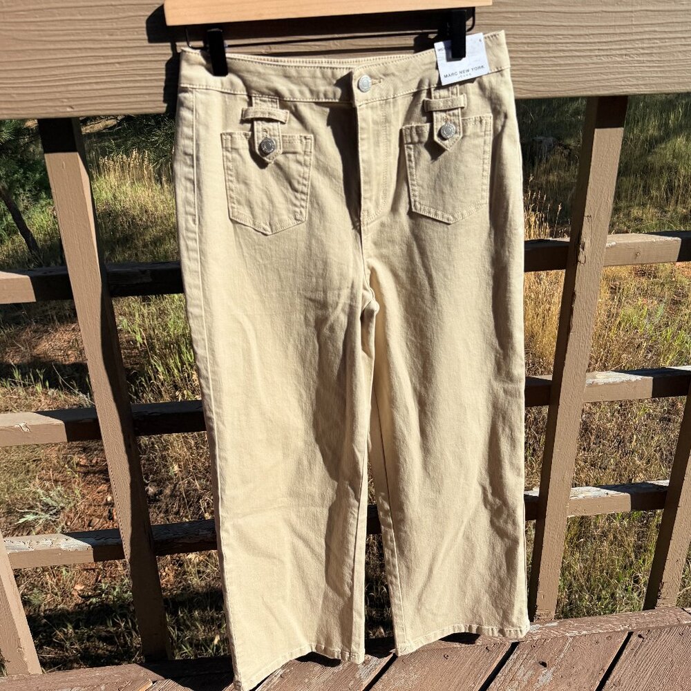 Marc New York Jeans Wide Leg Crop Khaki Pants